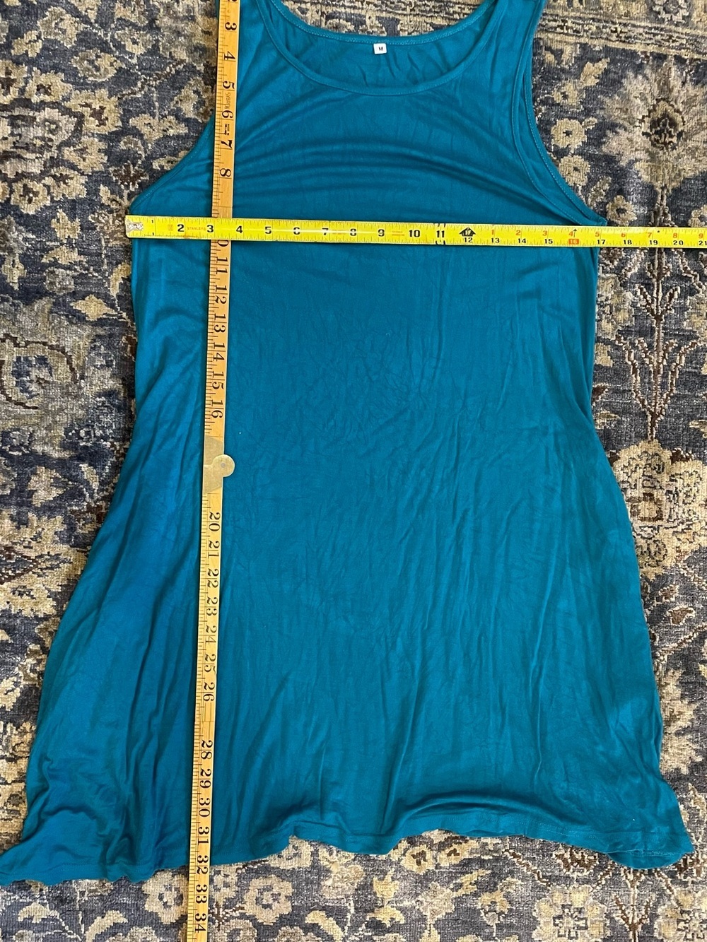 Amazon Teal Sleeveless A-Line Tunic with Pockets - Picture 5 of 6